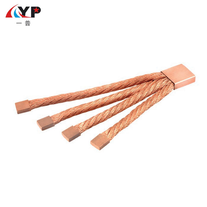 Flat Bare Copper Braids na May Welded Contact Area